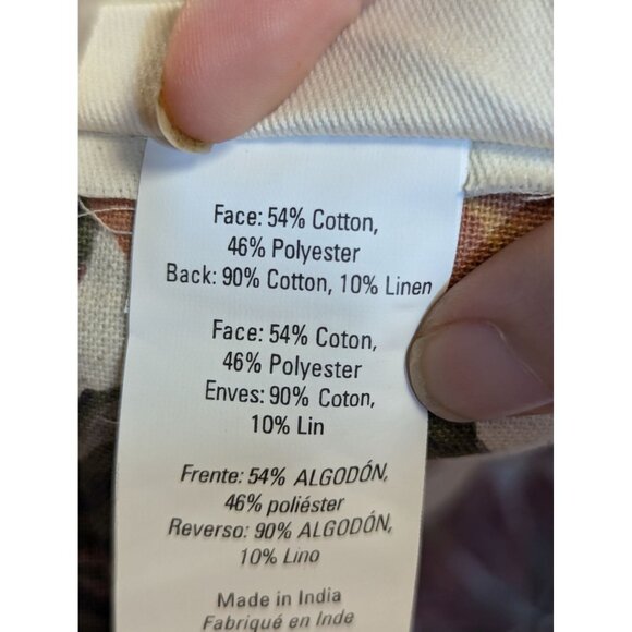 Bee & Willow Table Runner 35cm x 304cm Reversible Cotton/Polyester Plaid & Leaf - Picture 6 of 6